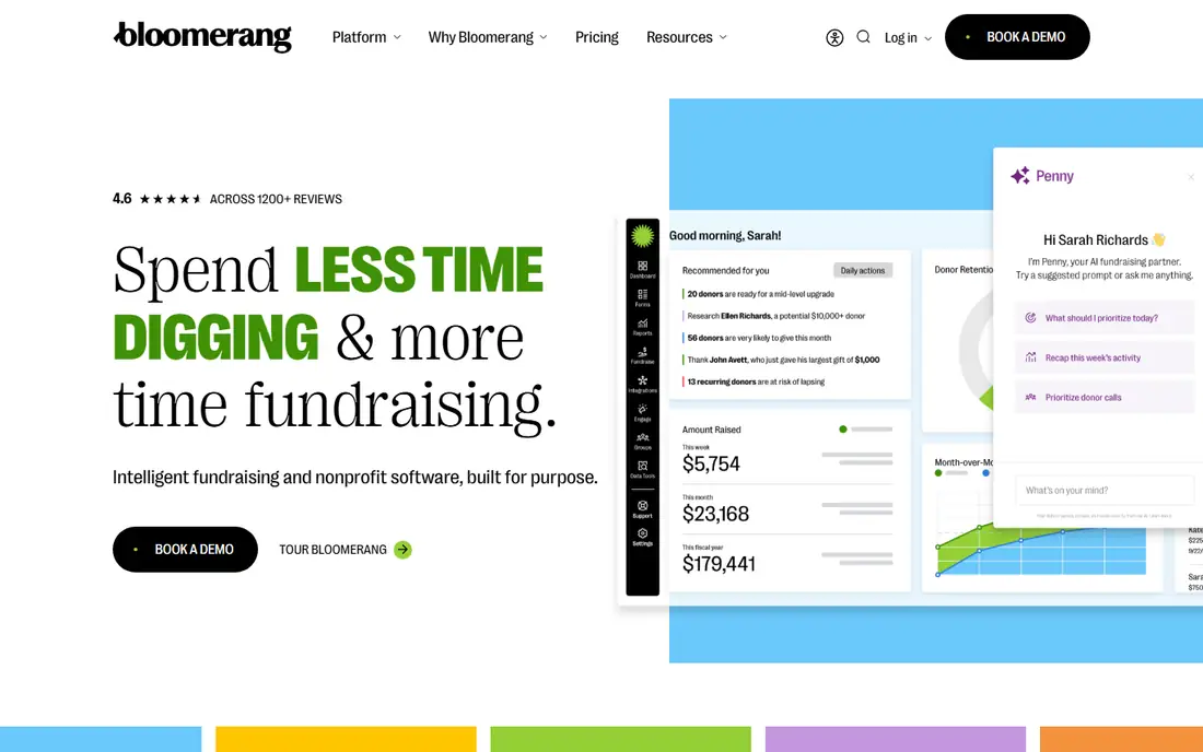 Bloomerang homepage