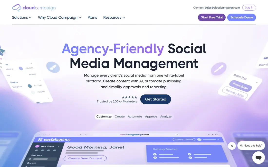 Cloud Campaign homepage