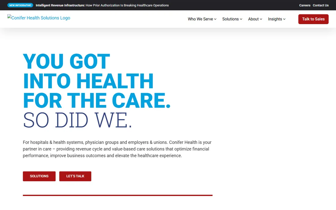 Conifer Health Solutions homepage