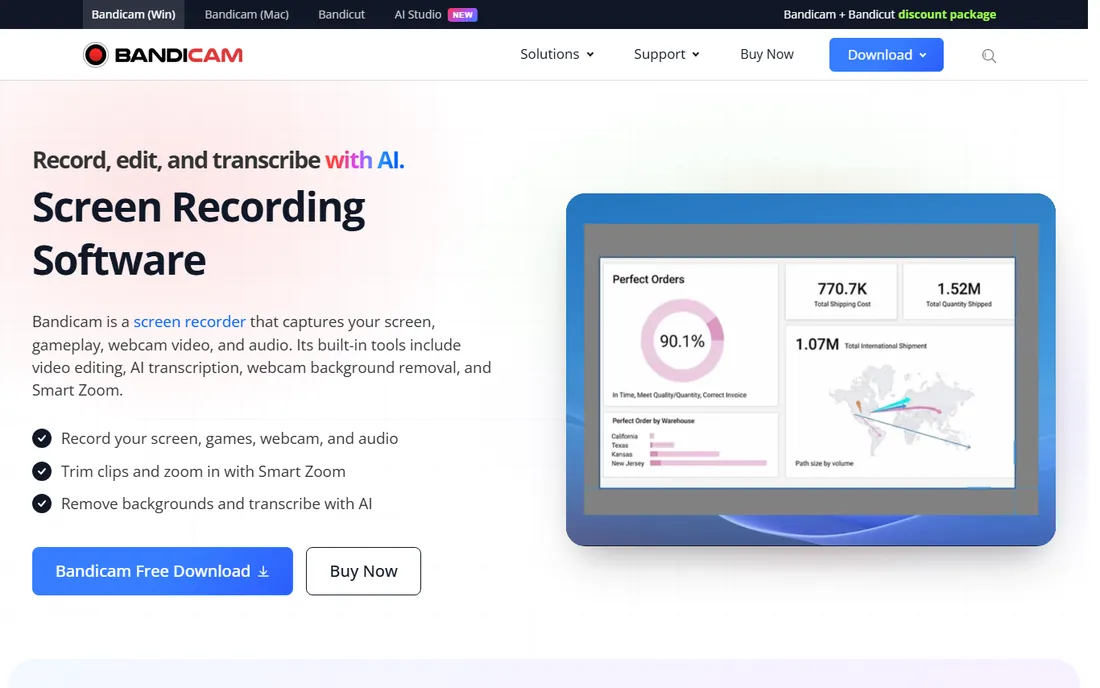 Bandicam homepage