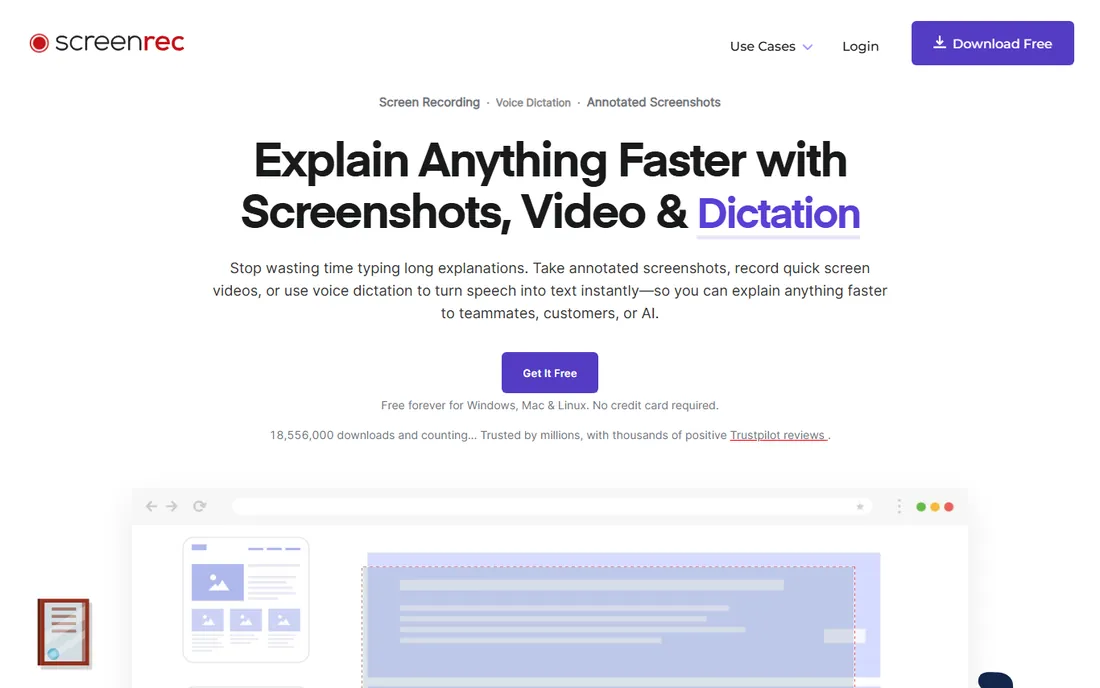 ScreenRec homepage