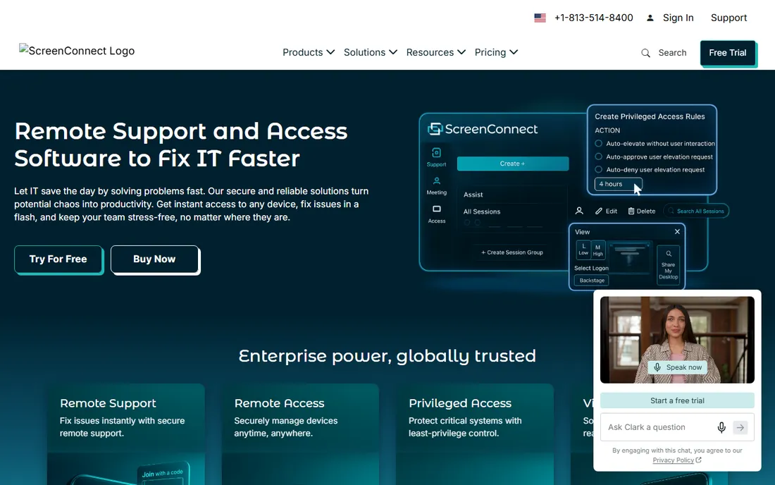 ScreenConnect homepage