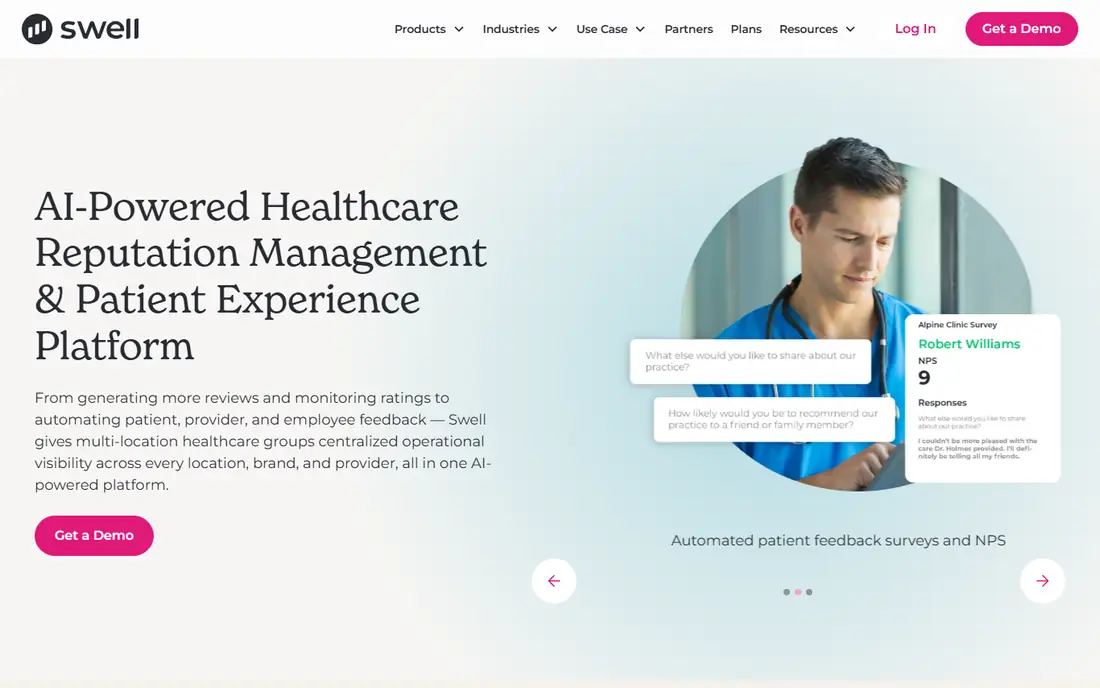 Swell homepage