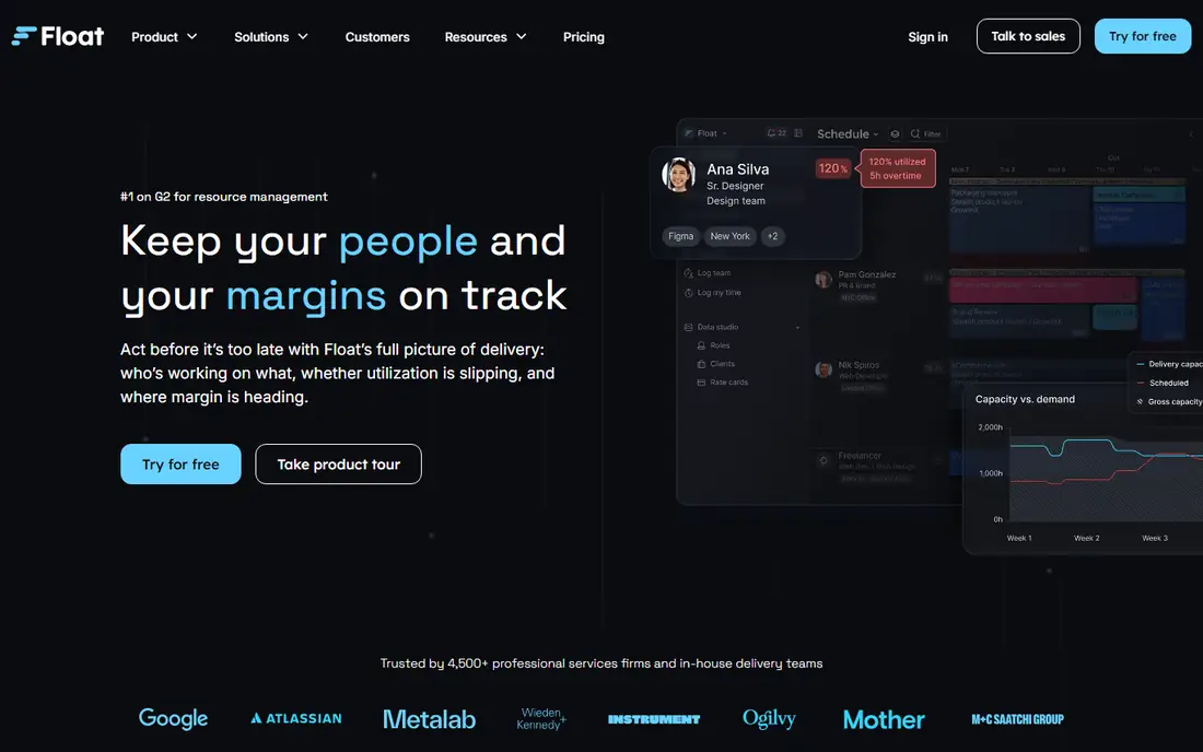 Float homepage