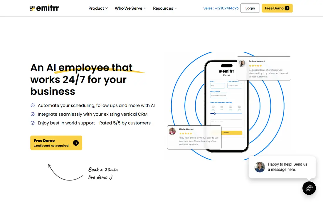 Emitrr homepage