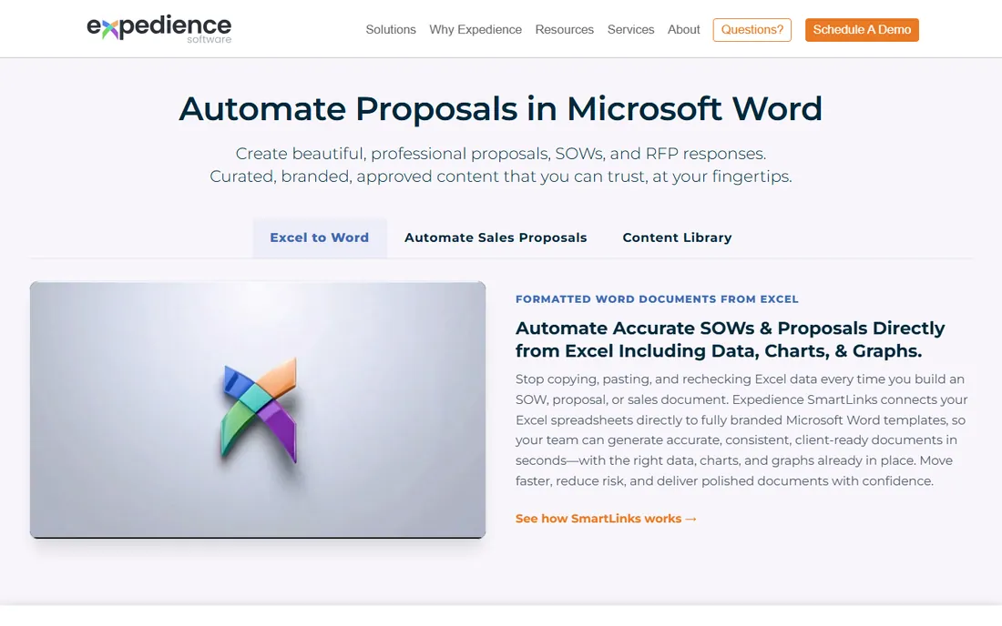 Expedience Software homepage