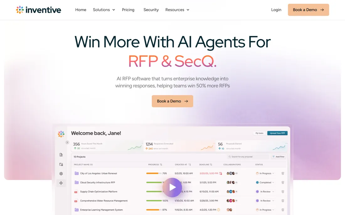Inventive AI homepage