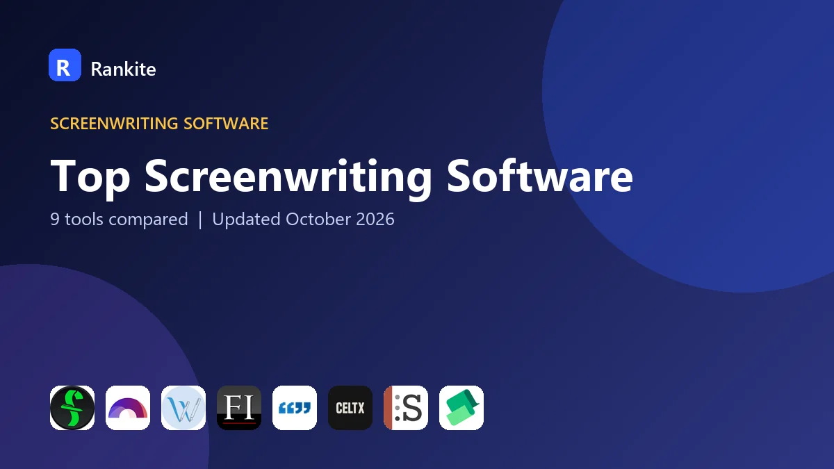 Top Screenwriting Software in 2026: 9 Tools Compared