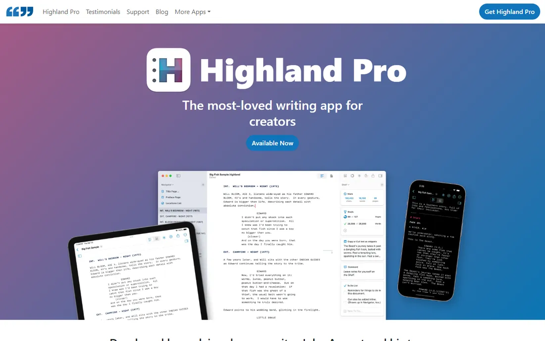 Highland homepage