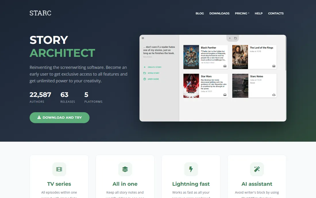 Story Architect homepage