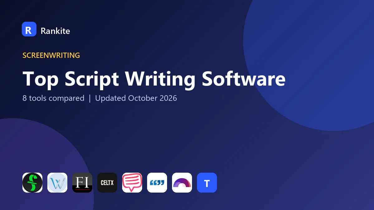 Top Script Writing Software in 2026: 8 Tools Compared