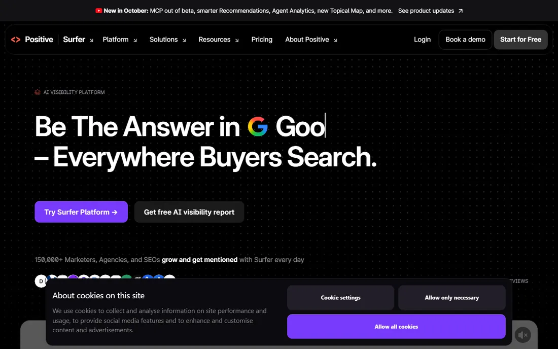 Surfer homepage