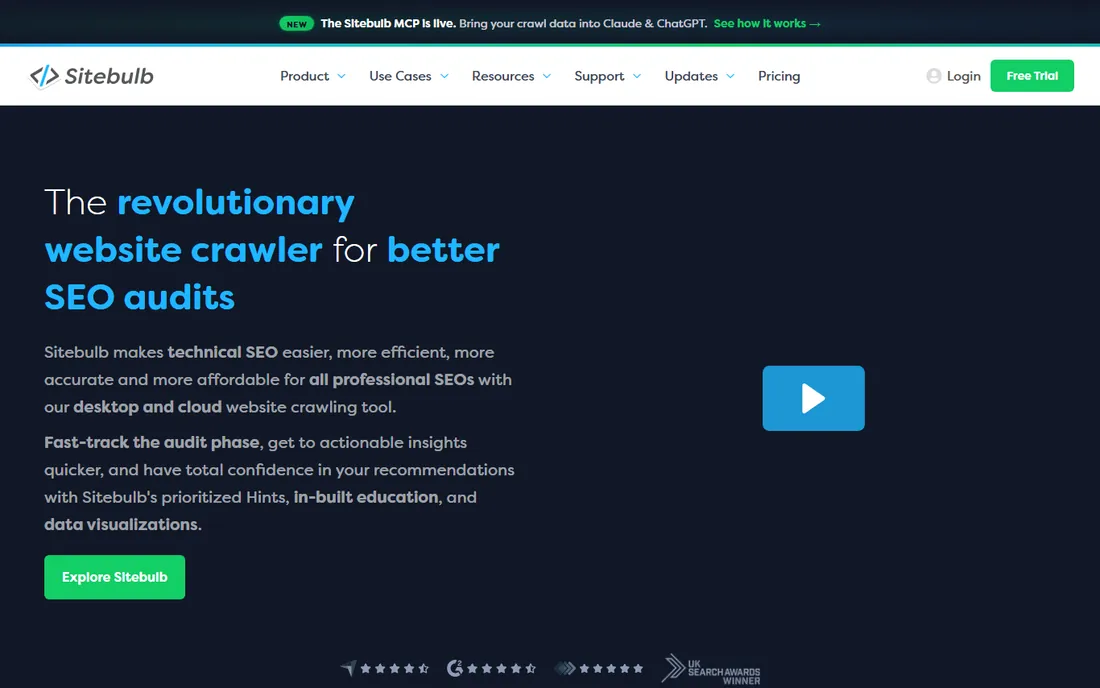Sitebulb homepage