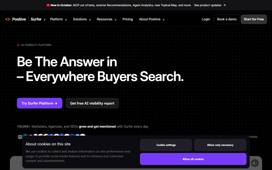 Surfer homepage