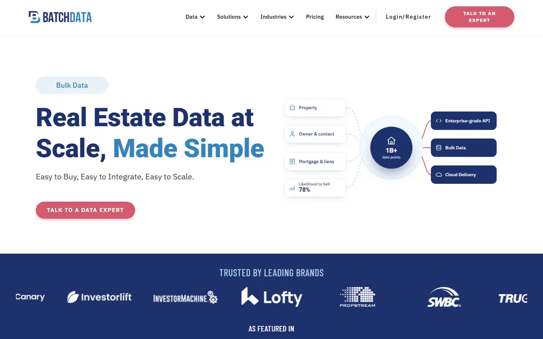 BatchData homepage