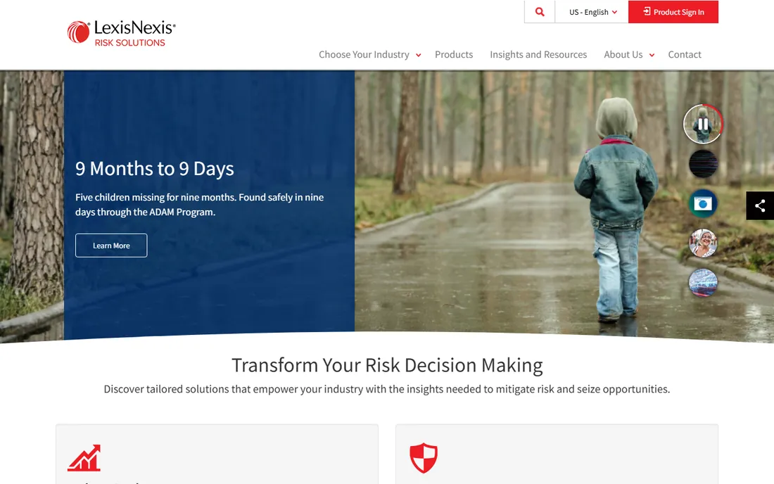LexisNexis Accurint homepage