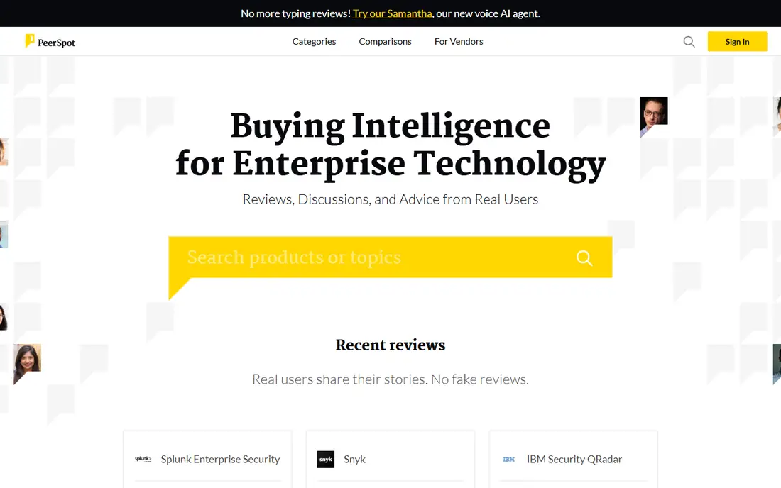 PeerSpot homepage