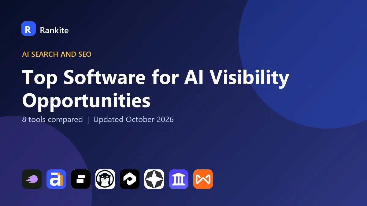 Top Software for AI Visibility Opportunities in 2026: 8 Tools Compared