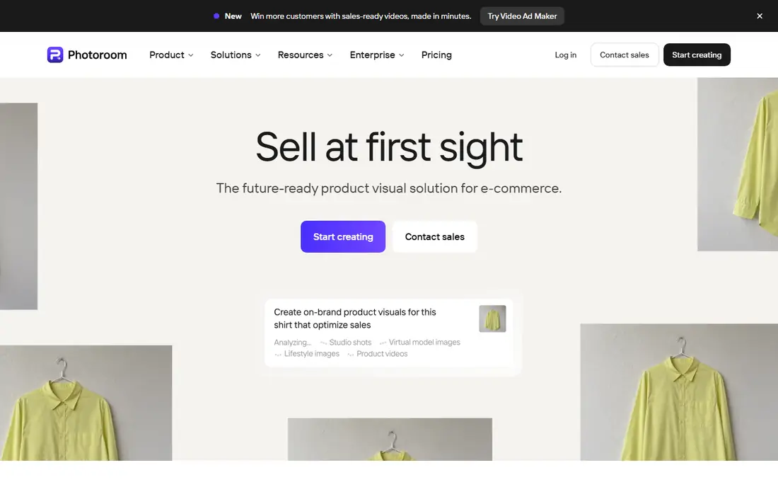 Photoroom homepage