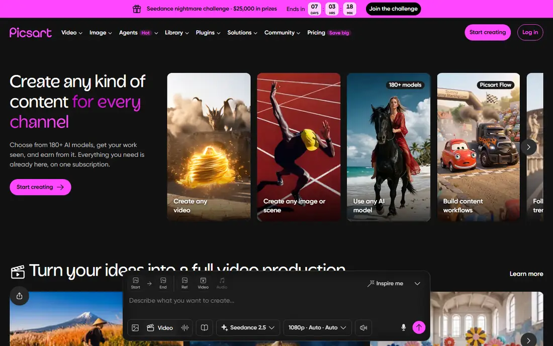 Picsart homepage