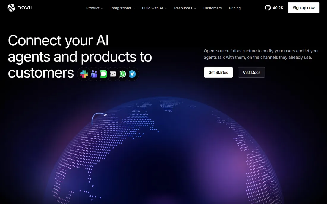 Novu homepage