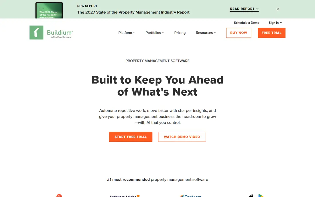 Buildium homepage