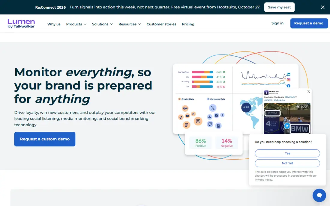 Talkwalker (Lumen by Talkwalker) homepage