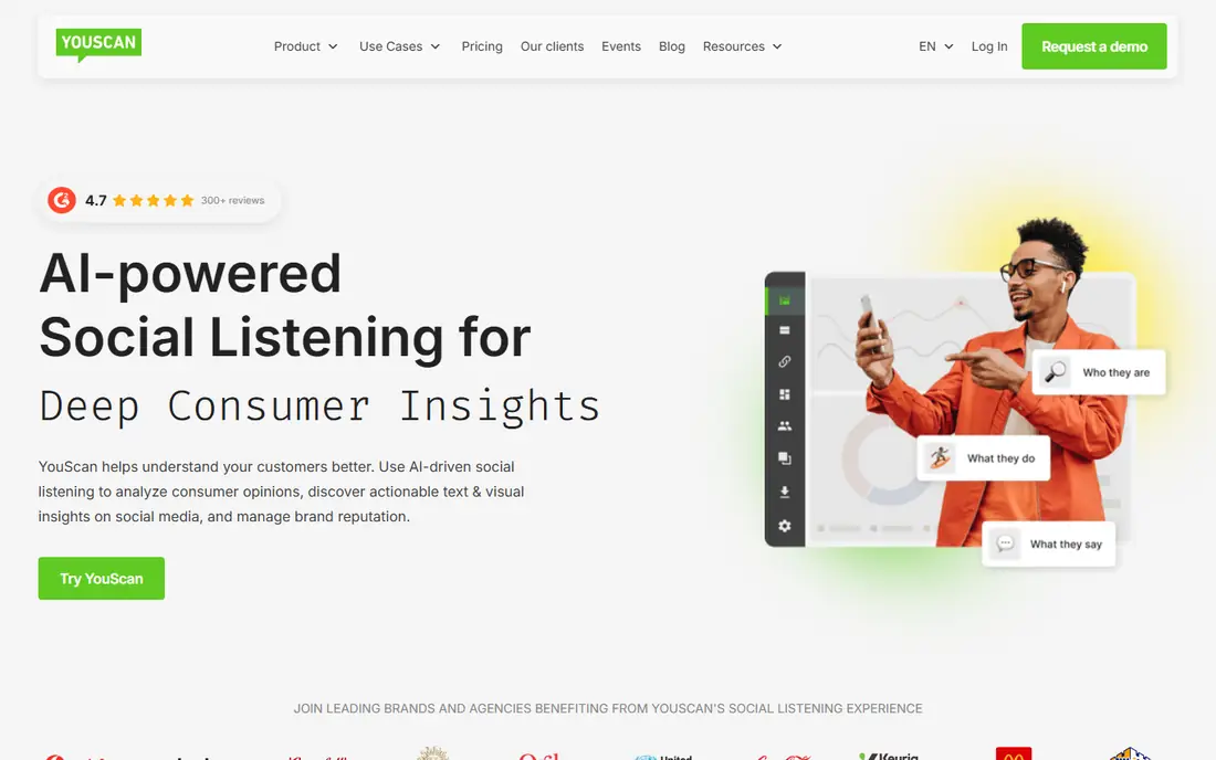 YouScan homepage