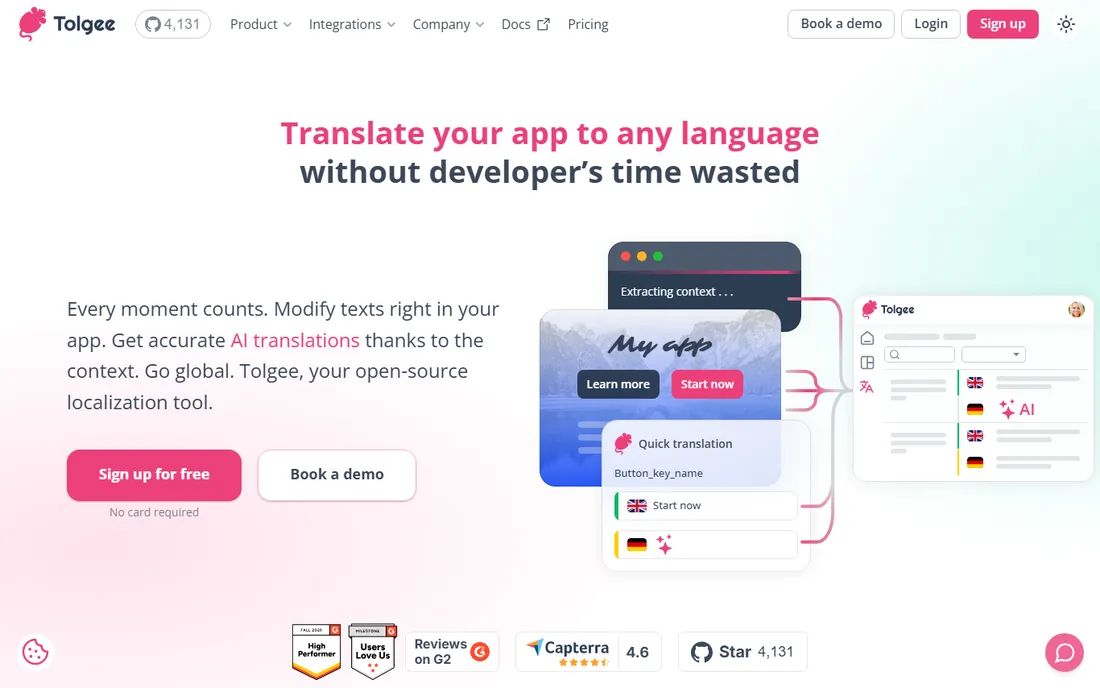Tolgee homepage