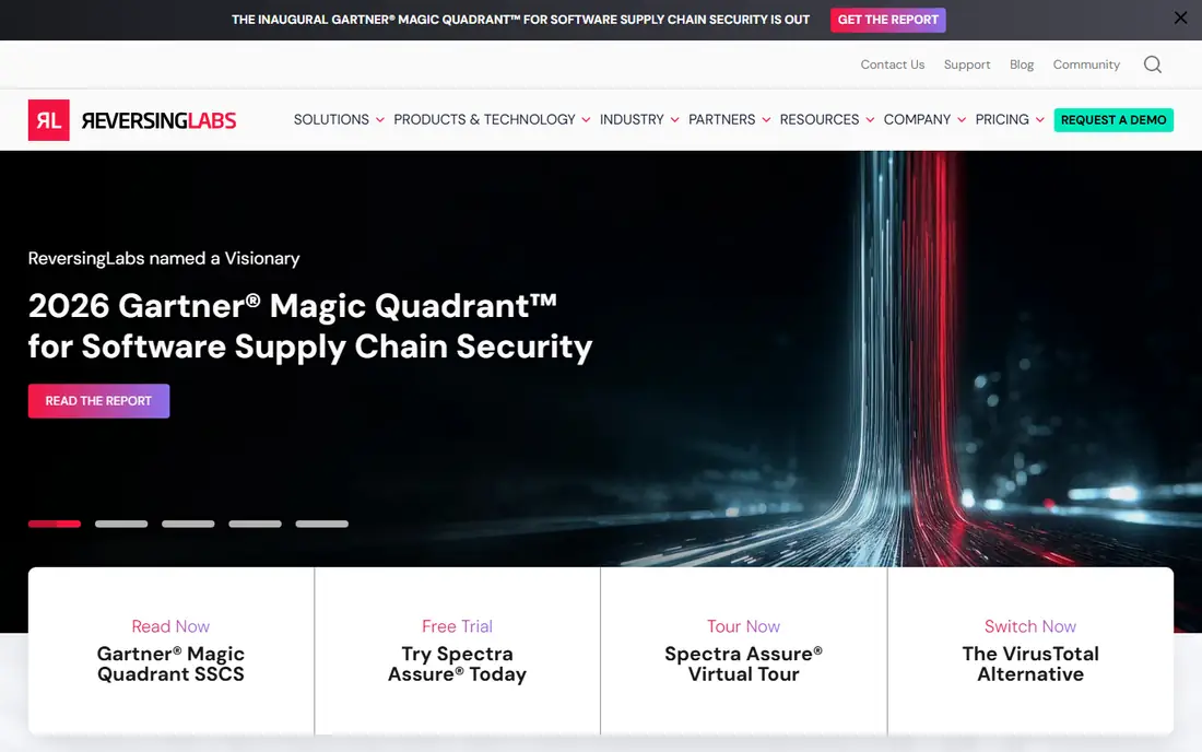 ReversingLabs Spectra Assure homepage