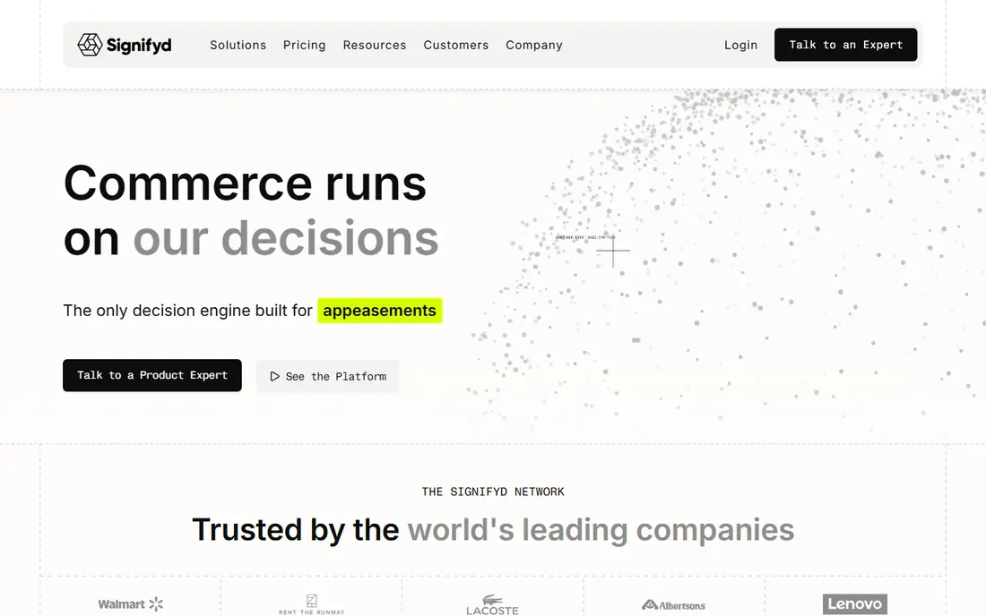 Signifyd homepage