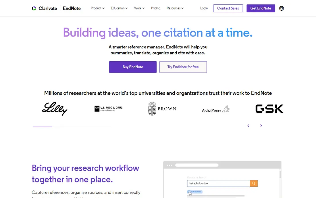 EndNote homepage