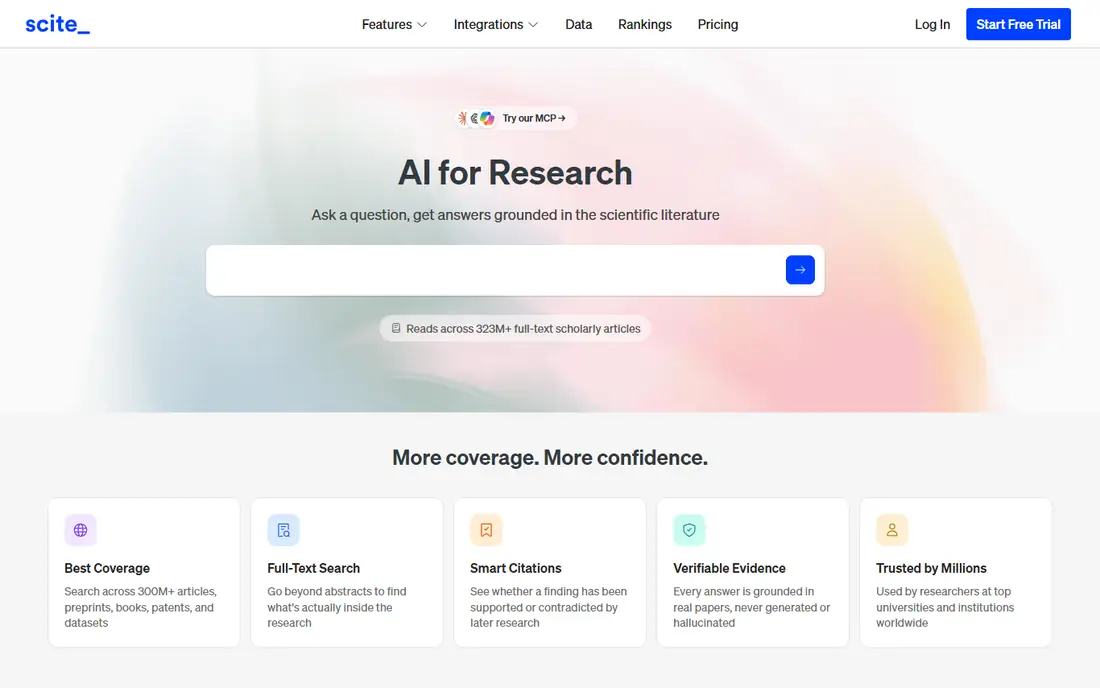 Scite homepage