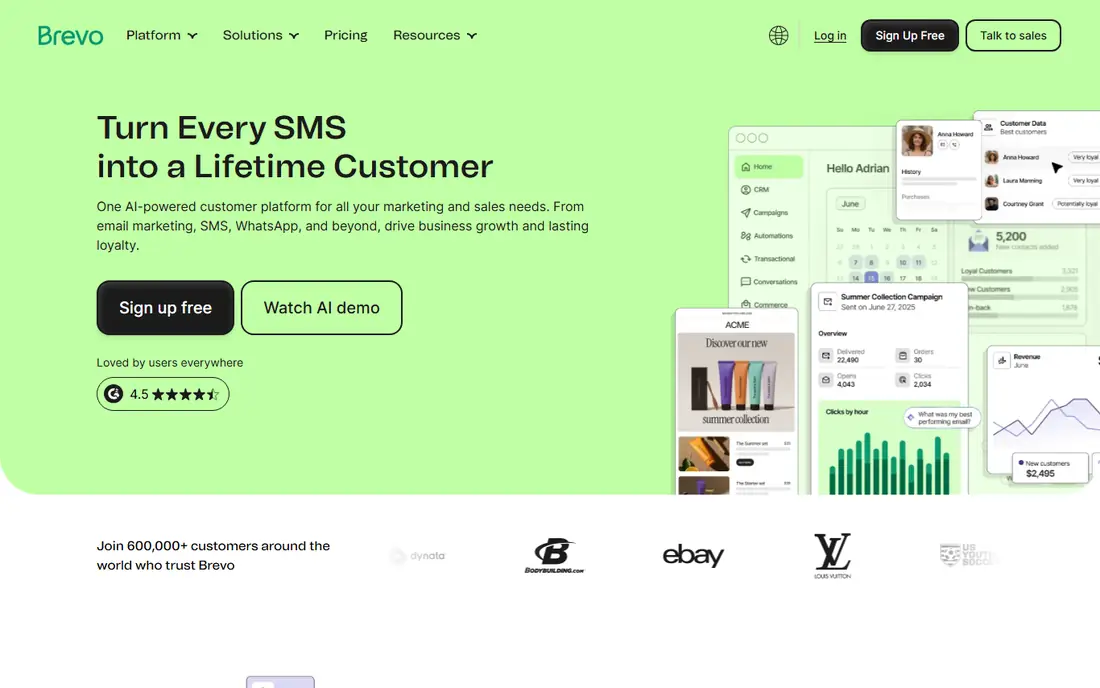 Brevo homepage