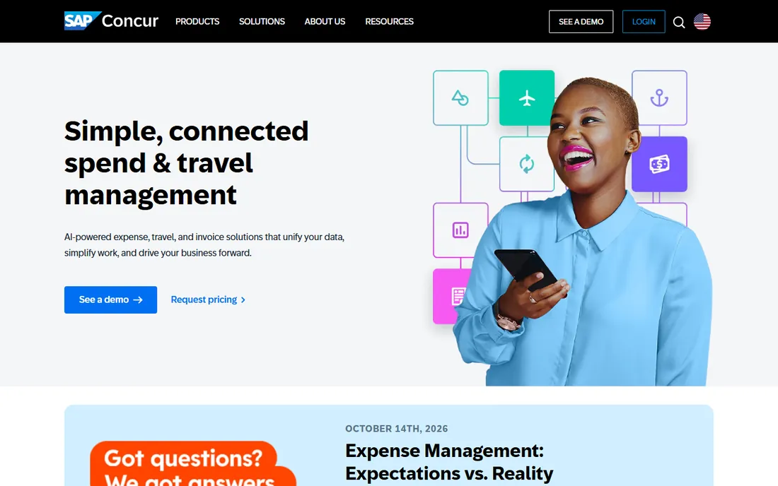 SAP Concur homepage