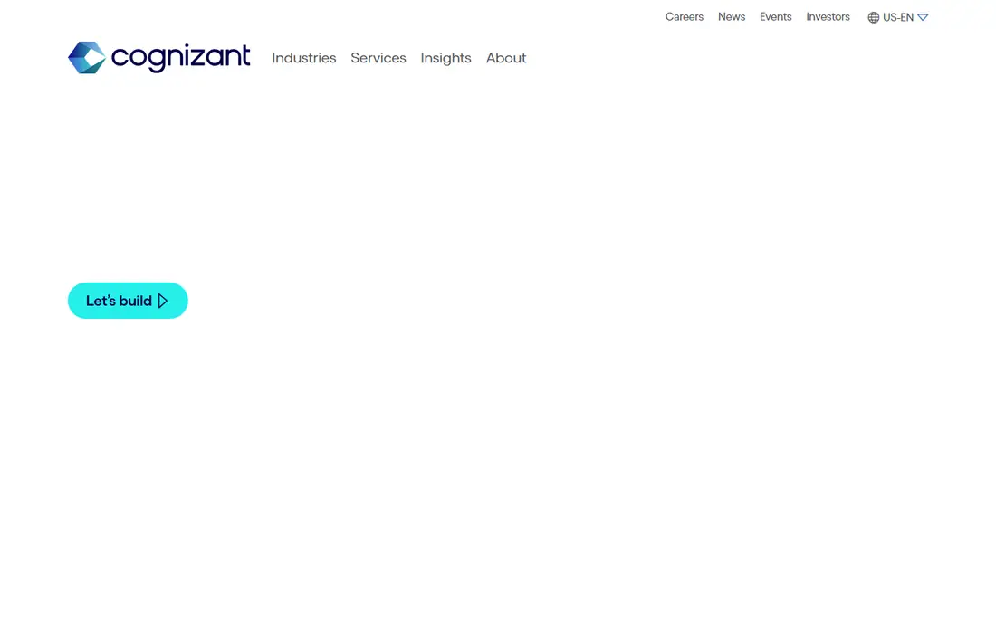 Cognizant homepage