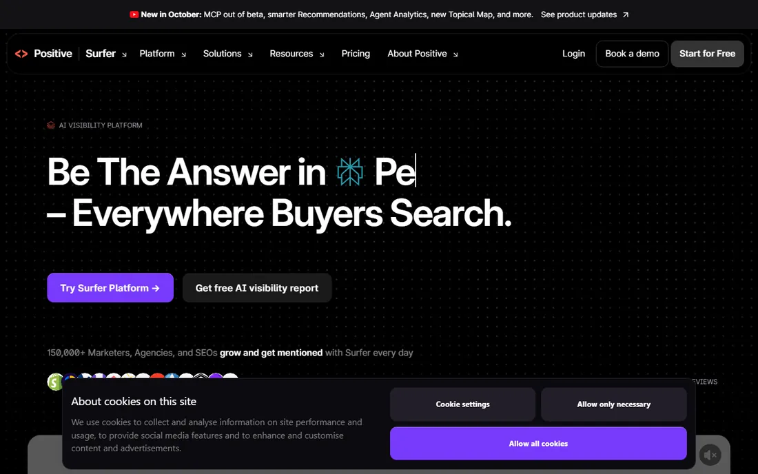 Surfer homepage