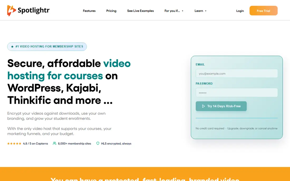 Spotlightr homepage