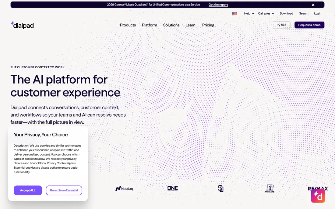 Dialpad Meetings homepage