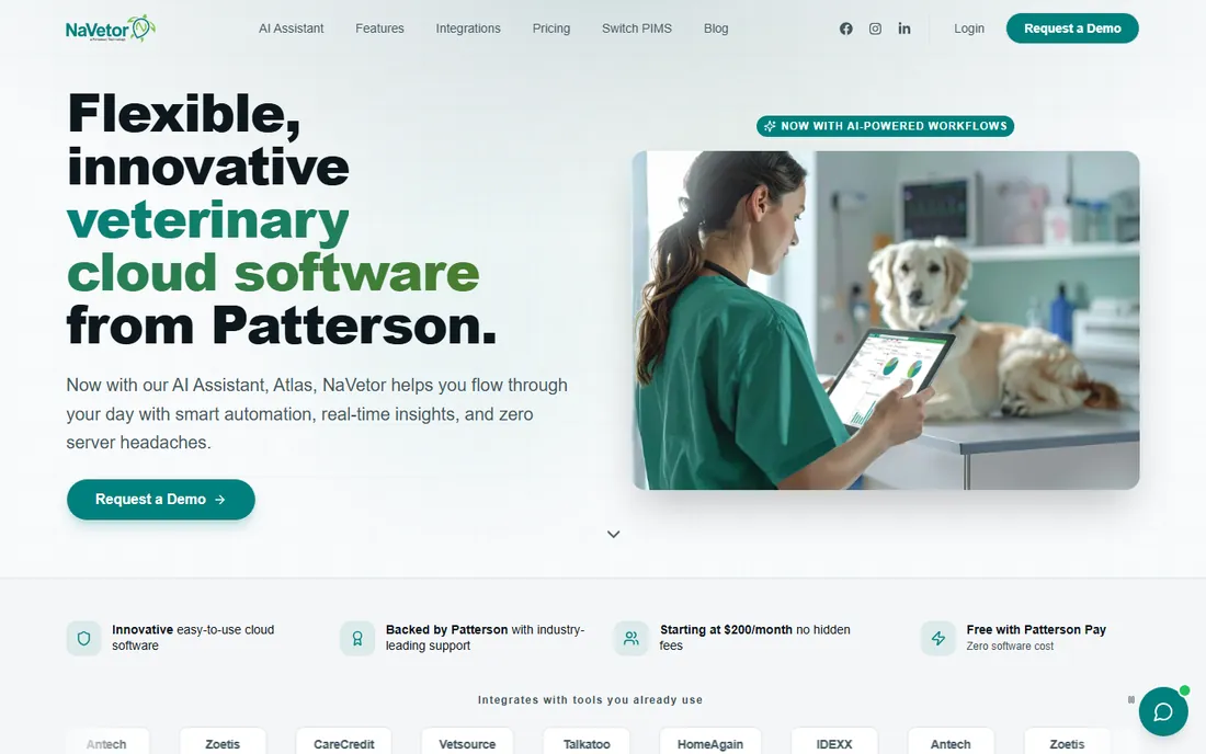 NaVetor homepage