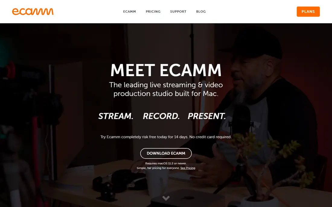Ecamm Live homepage
