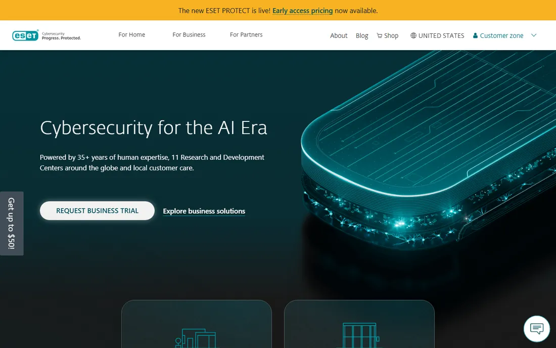 ESET homepage