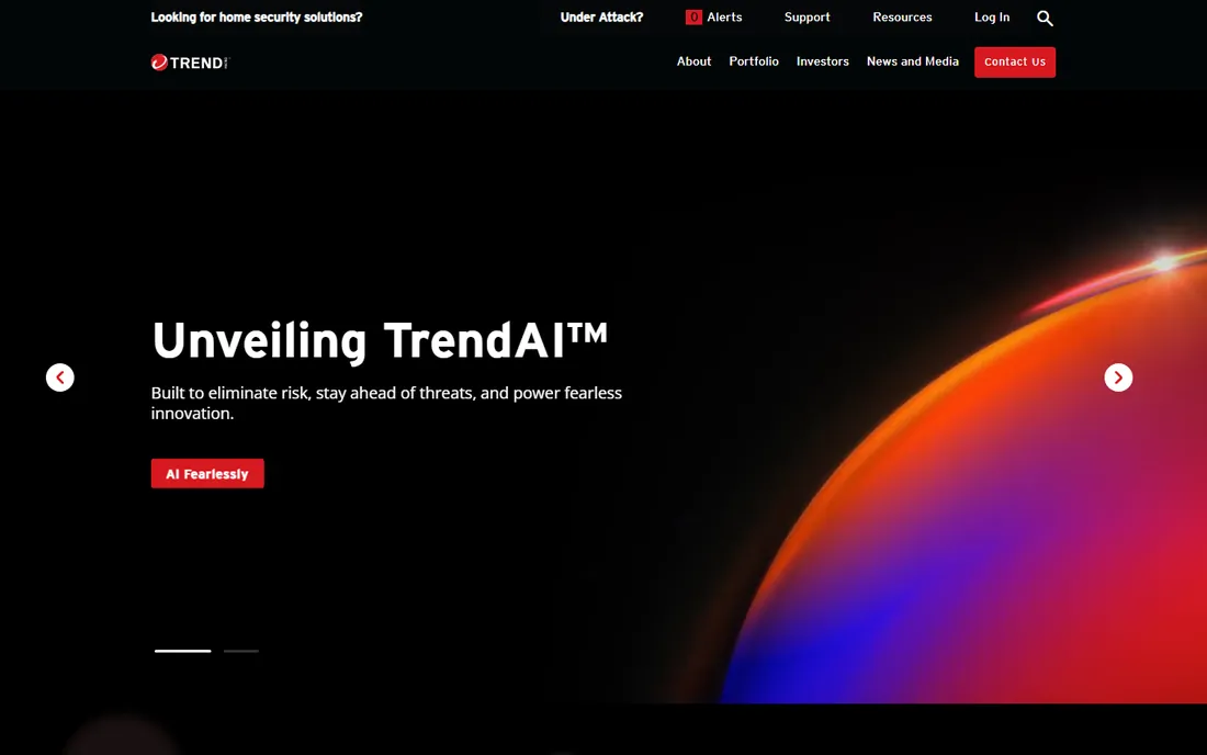 Trend Micro homepage