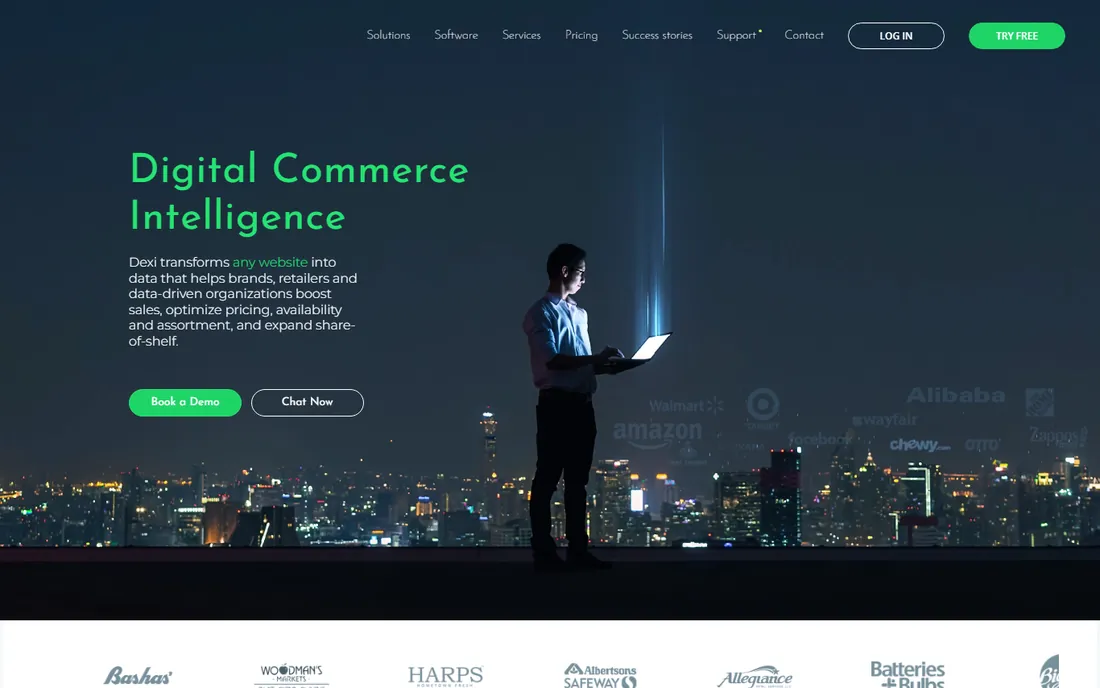 Dexi.io homepage
