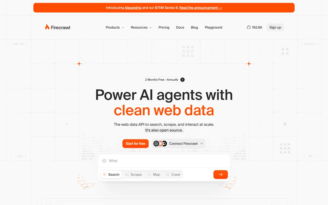 Firecrawl homepage