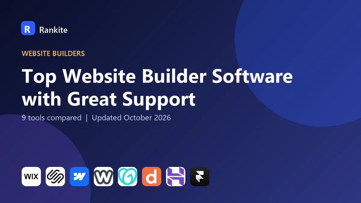 Top Website Builder Software with Great Support in 2026: 9 Tools Compared