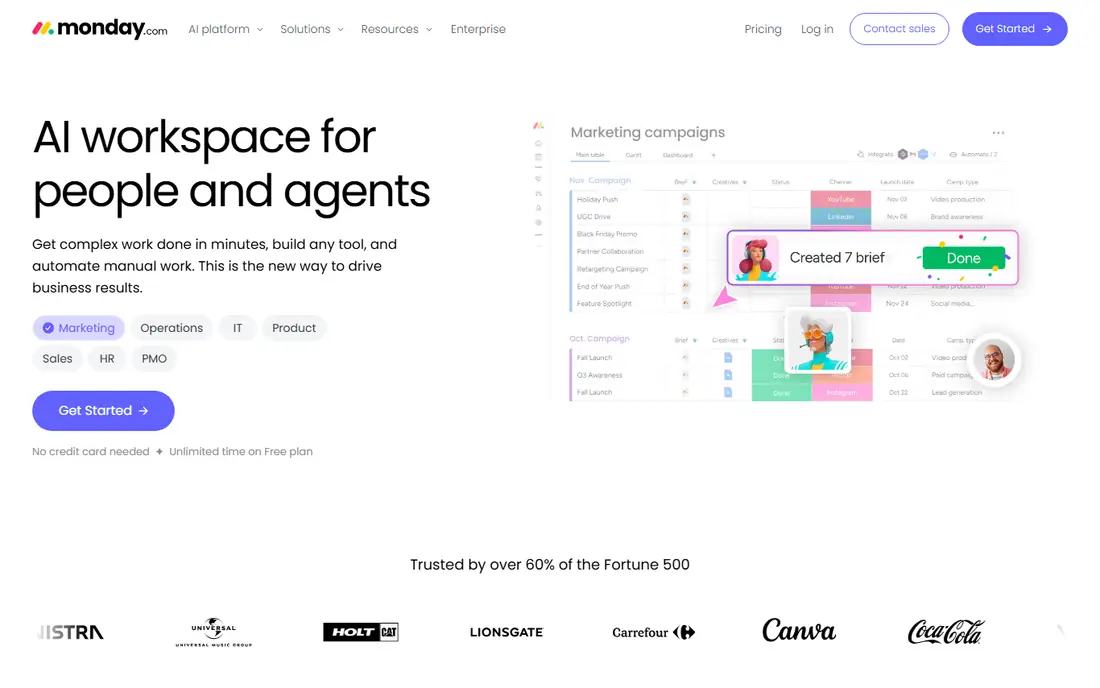 monday.com homepage