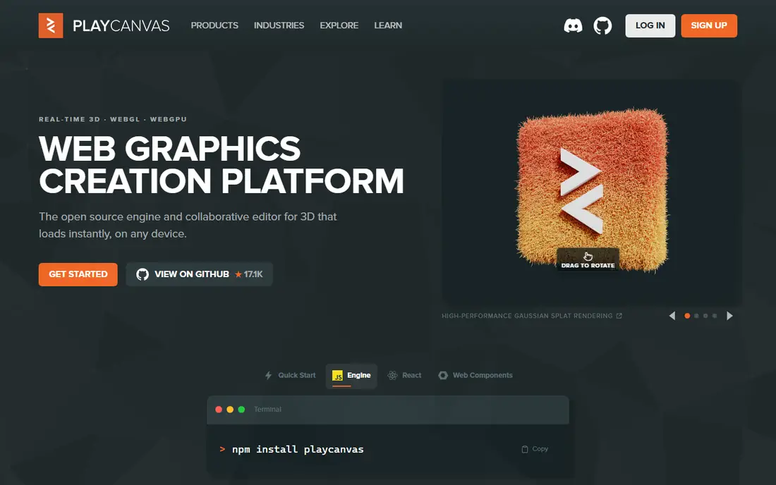 PlayCanvas homepage