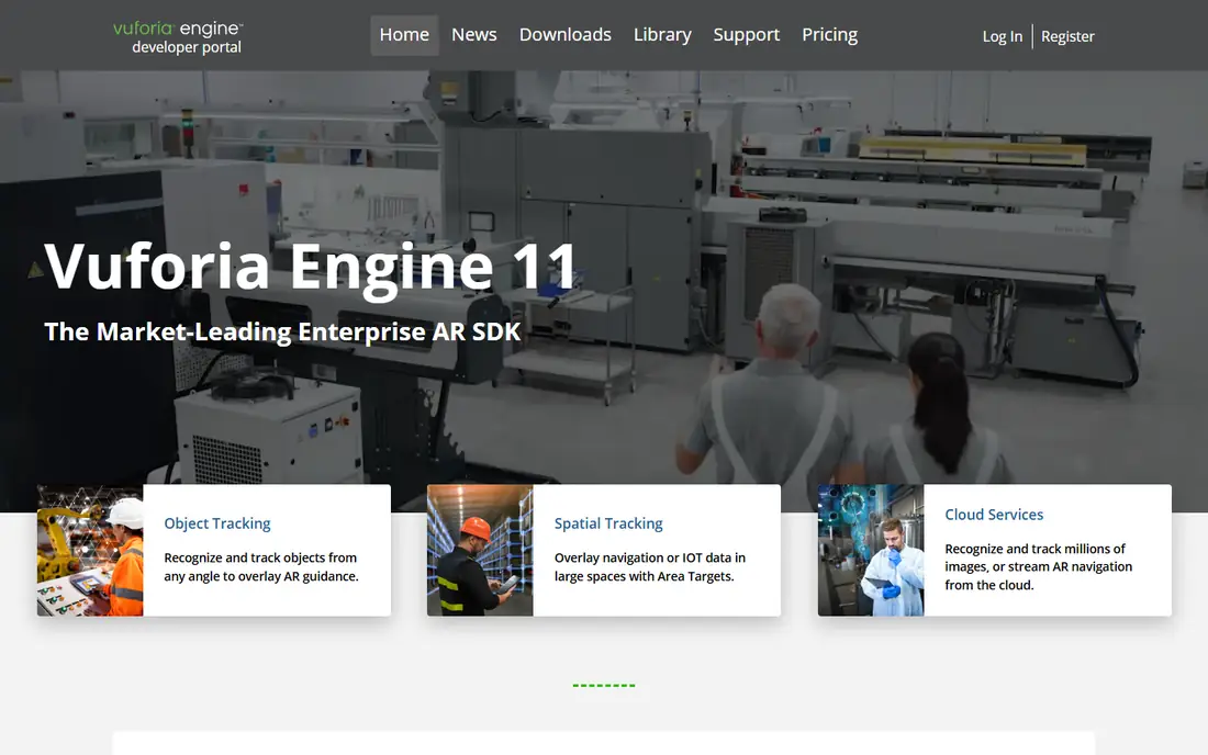Vuforia Engine homepage
