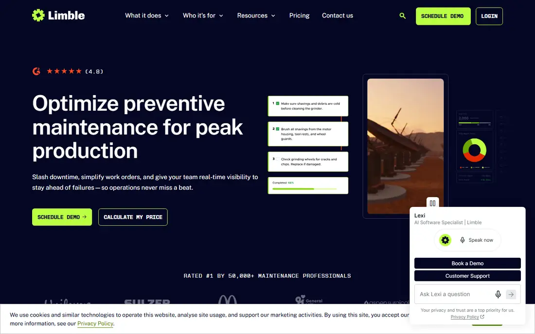 Limble homepage